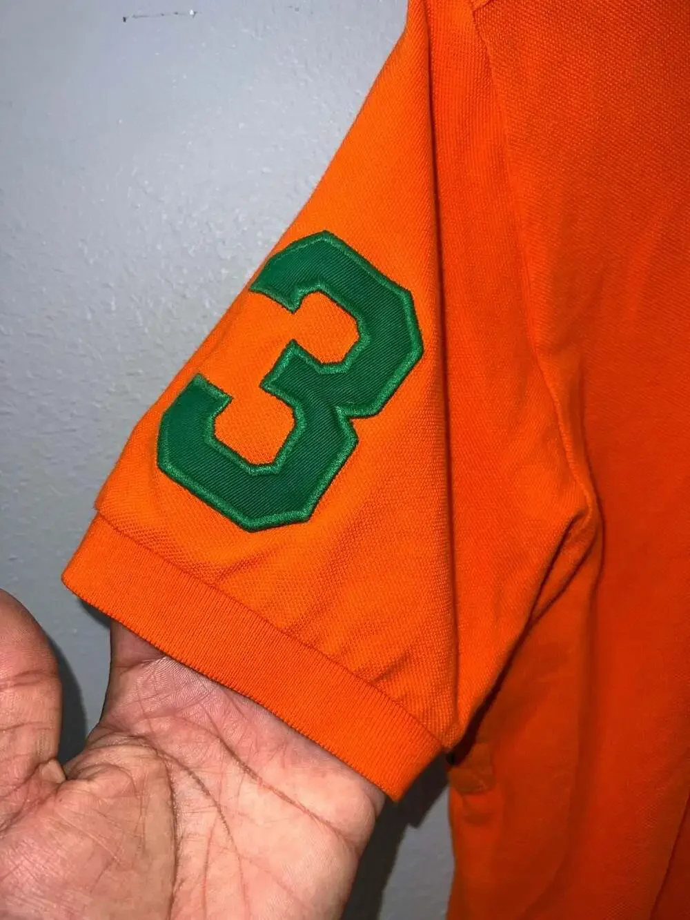 Polo Ralph Lauren Big Pony Orange Rugby Polo Shirt Medium 0211